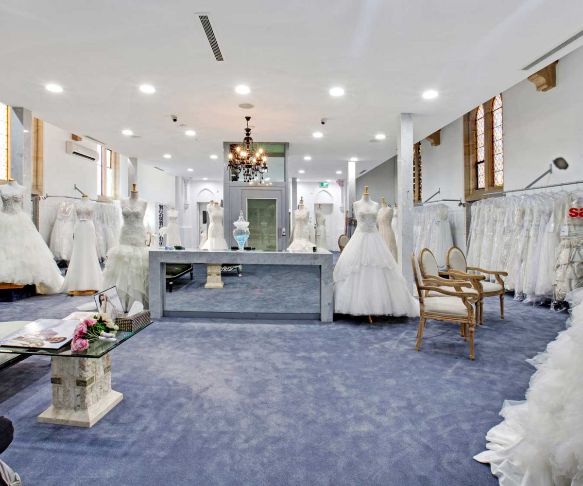 Bridal Secrets Bridal Shop interior in Sydney Parramatta