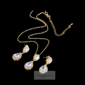 Poppy Ann Necklace & Earrings Gold Set